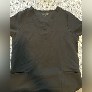 Mandala black scrub top